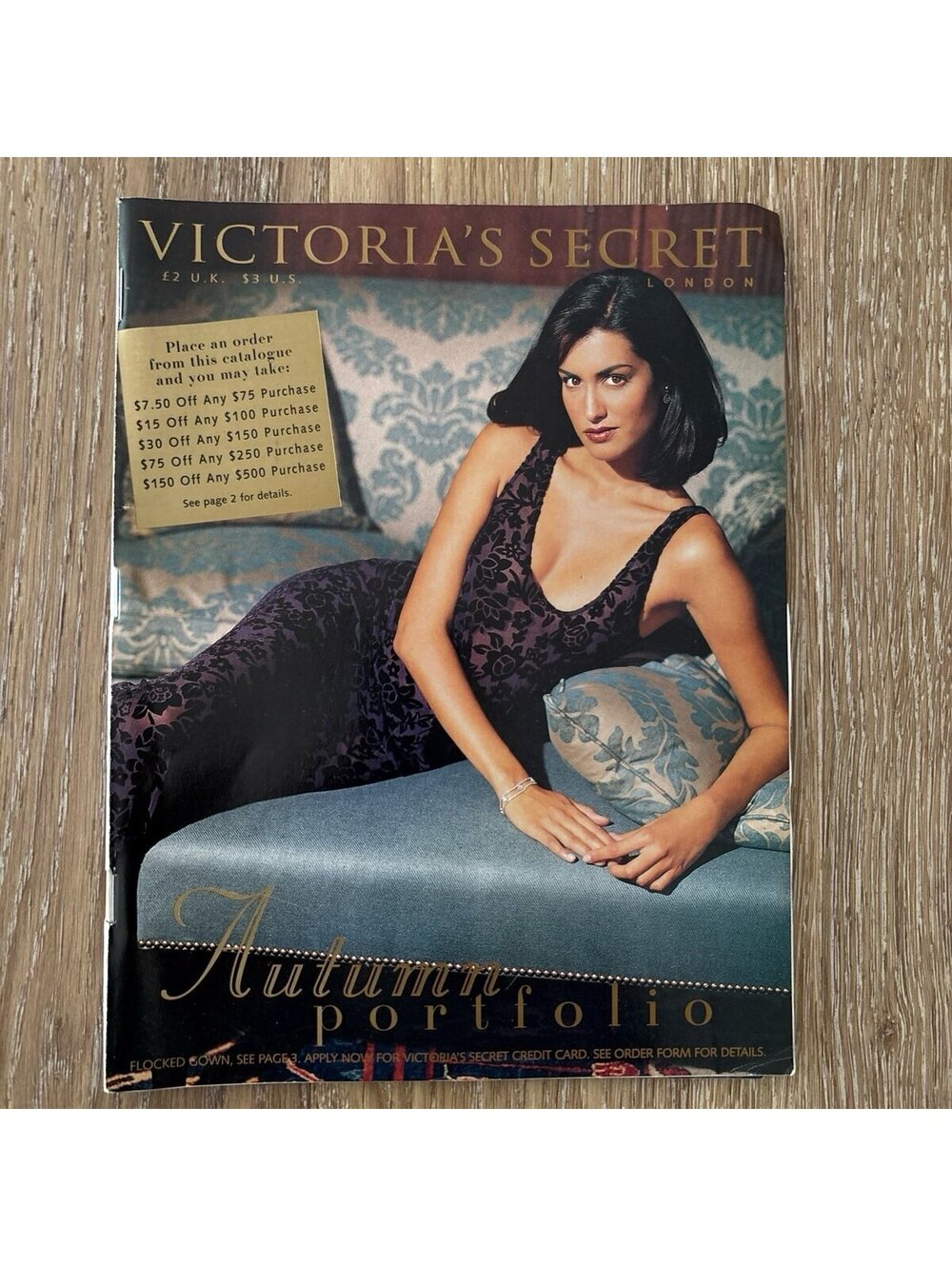 Vintage 1995 Victoria’s Secret Autumn Portfolio Catalog Yasmeen Ghauri London